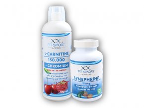 FitSport Nutrition L-Carnitine 150000 + Chromium l000ml + Synephrine 20mg 100 vege caps