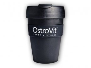 Ostrovit Mug 340ml černý hrnek se šroubovacím víčkem