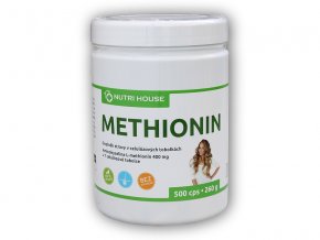 Nutri House L-Methionin 400mg 500 kapslí  + šťavnatá tyčinka ZDARMA