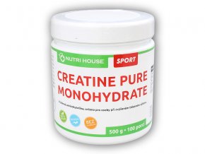 Nutri House Creatine Monohydrate Pure 500g  + šťavnatá tyčinka ZDARMA