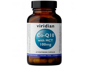 Viridian Co Q10 With MCT 100mg 30 kapslí  + šťavnatá tyčinka ZDARMA