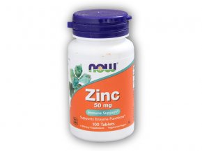 NOW Foods Zinc (zinek glukonát) 50mg 100 tablet