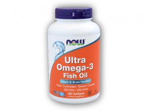 NOW Foods Ultra Omega 3 250 DHA/500 EPA 180 kapslí  + šťavnatá tyčinka ZDARMA
