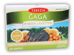 Terezia Čaga + Reishi a rakytník 60 kapslí