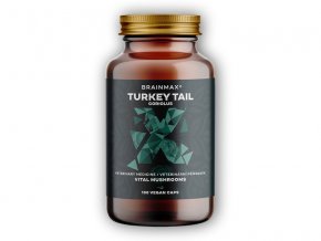 BrainMax Turkey Tail (Coriolus) extrakt 500mg 100 rostlinných kapslí  + šťavnatá tyčinka ZDARMA