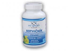 FitSport Nutrition Kotvičník zemní 90% + Vitamin B6 + Zinek 90 kapslí