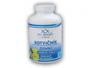 FitSport Nutrition Kotvičník zemní 90% + Vitamin B6 + Zinek 150 kapslí  + šťavnatá tyčinka ZDARMA