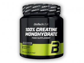 BioTech USA 100% Creatine Monohydrate 300g  + šťavnatá tyčinka ZDARMA