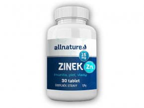 Allnature Zinek 15mg 30 tablet