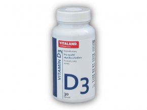 Vitaland Vitaland Vitamin D3 30 kapslí