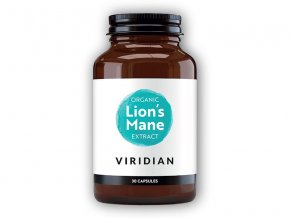 Viridian Lions Mane Extract 30 kapslí Organic  + šťavnatá tyčinka ZDARMA