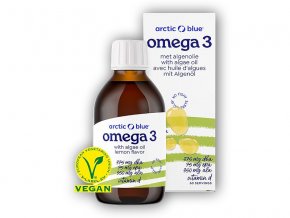 Arctic blue Vegan Omega 3-6-9 Algae 150ml Konopný olej+olej z mořské řasy+vit. D400 IU  + šťavnatá tyčinka ZDARMA