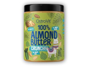 Ostrovit 100% almond butter crunchy 1000g mandlové křupavé máslo  + šťavnatá tyčinka ZDARMA