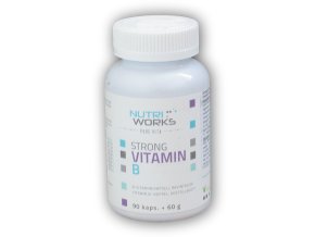 Nutri Works Strong vitamin B 90 kapslí  + šťavnatá tyčinka ZDARMA