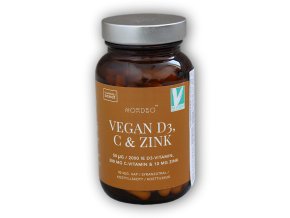 Nordbo Vegan D3, C & Zinek 90 kapslí