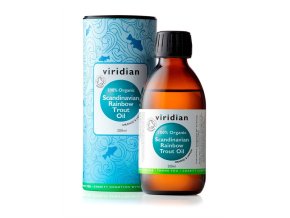 Viridian Scandinavian Rainbow Trout Oil BIO 200ml  + šťavnatá tyčinka ZDARMA