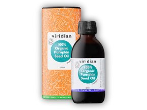 Viridian Pumpkin Seed Oil 200ml Organic  + šťavnatá tyčinka ZDARMA