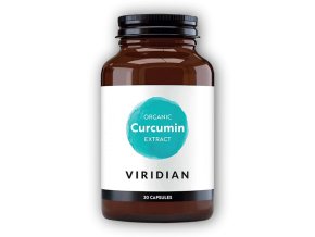Viridian Curcumin Extract 250mg 30 kapslí Organic  + šťavnatá tyčinka ZDARMA