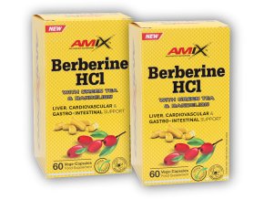 Amix Pro Series 2x Berberine HCl + GreenTea & Dandelion 60 kapslí  + šťavnatá tyčinka ZDARMA