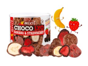 Mixit Křupavé banánky a jahody v čokoládě 150g