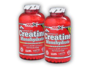 Amix 2x Creatine Monohydrate 500 kapslí  + šťavnatá tyčinka ZDARMA