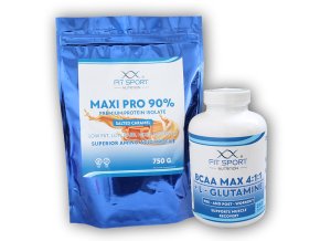 FitSport Nutrition Maxi Pro 90% 750g + BCAA 4:1:1 240cps (Varianta banán)