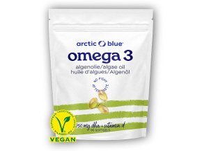 Arctic blue Vegan Omega 3 Algae 90 kapslí (250mg DHA & Vitamin D 400IU)  + šťavnatá tyčinka ZDARMA