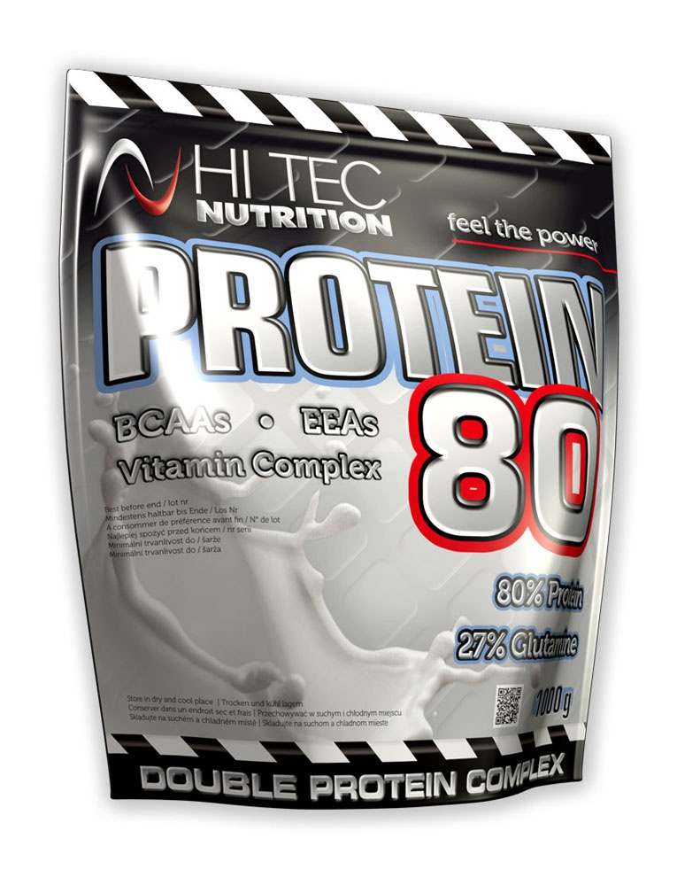 Hi Tec Nutrition Protein 80 2000g + šťavnatá tyčinka ZDARMA Varianta: jahoda + DÁREK ZDARMA