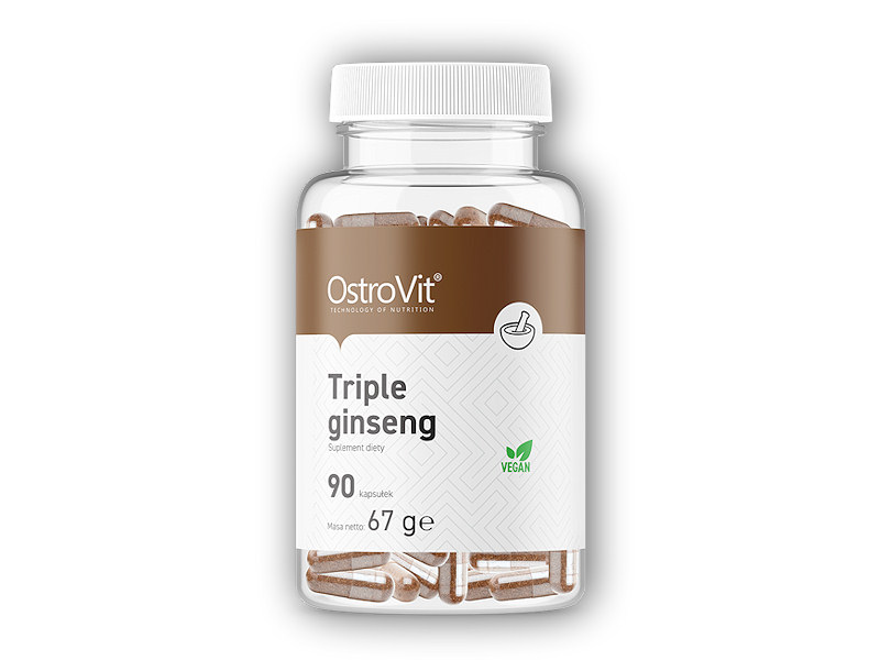 Ostrovit Triple ginseng vege 90 kapslí + DÁREK ZDARMA