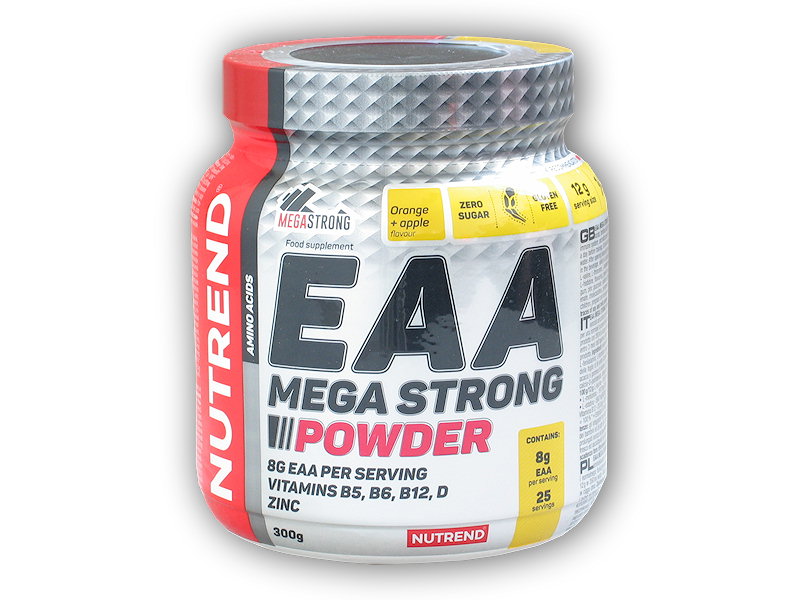 Nutrend EAA Mega Strong Powder 300g + šťavnatá tyčinka ZDARMA Varianta: ananas-hruška + DÁREK ZDARMA
