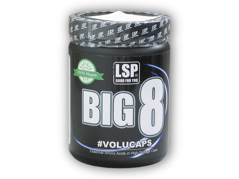 LSP Nutrition BIG 8 essential amino 300 kapslí + šťavnatá tyčinka ZDARMA + DÁREK ZDARMA