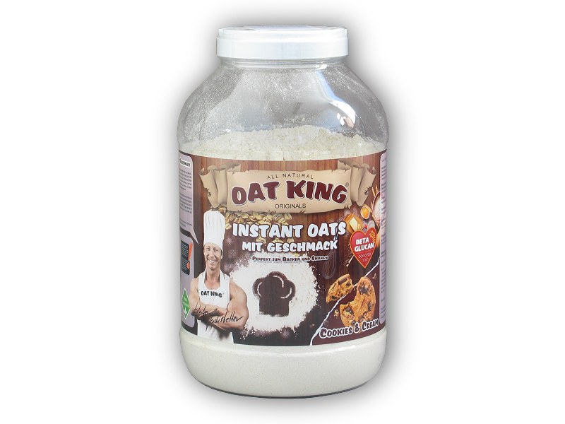 Oat King Oat king instant oats 4000g + šťavnatá tyčinka ZDARMA Varianta: cookies cream + DÁREK ZDARMA