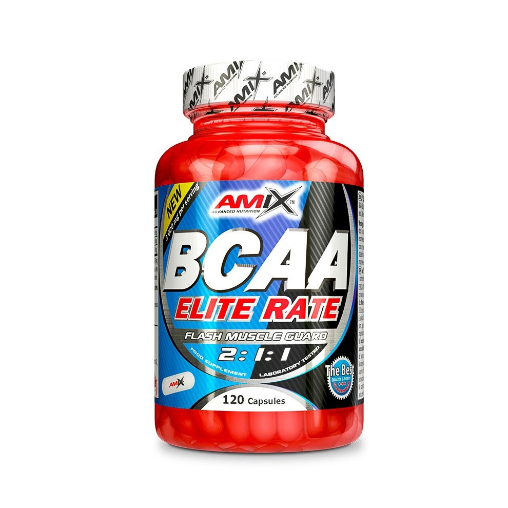 Amix BCAA Elite Rate 500 kapslí + šťavnatá tyčinka ZDARMA + DÁREK ZDARMA