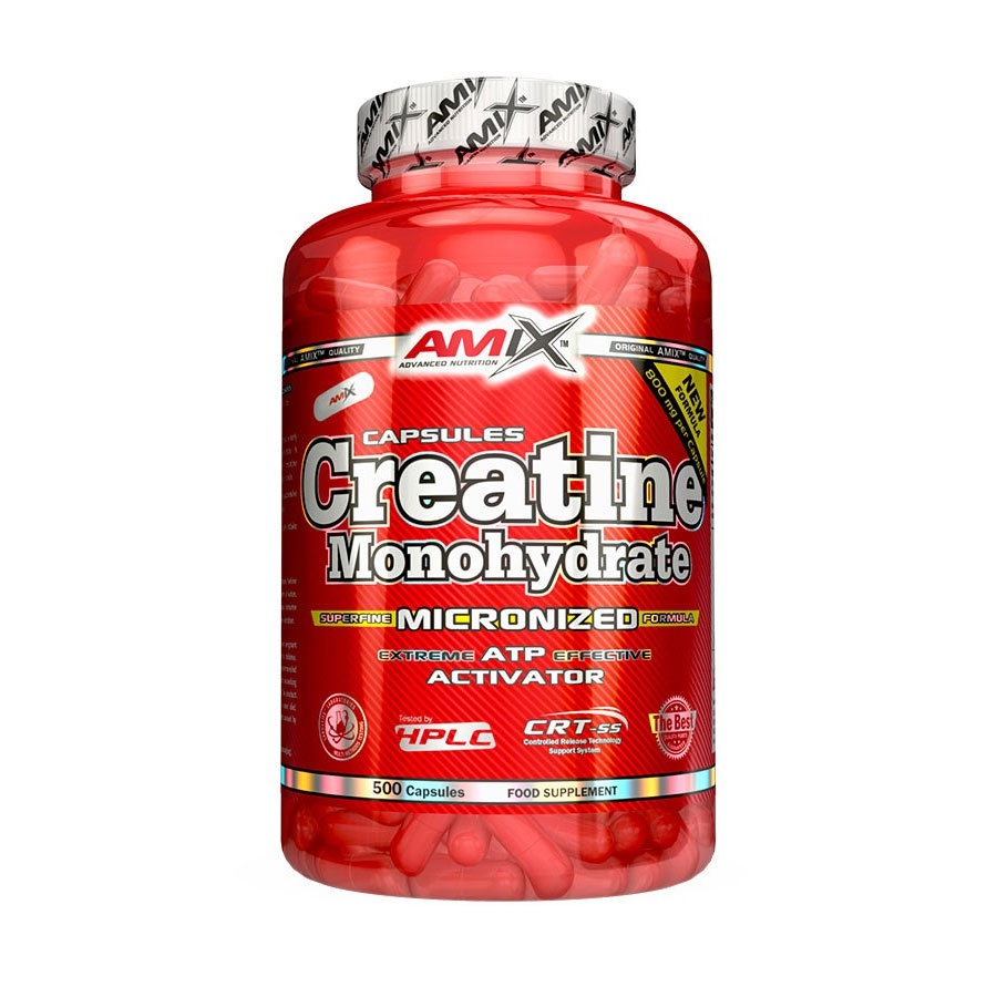 Amix Creatine Monohydrate 500 kapslí + šťavnatá tyčinka ZDARMA + DÁREK ZDARMA