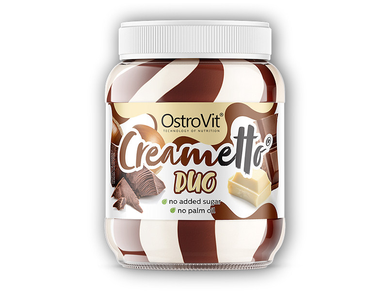 Ostrovit Creametto DUO milk hazelnut 350g + DÁREK ZDARMA