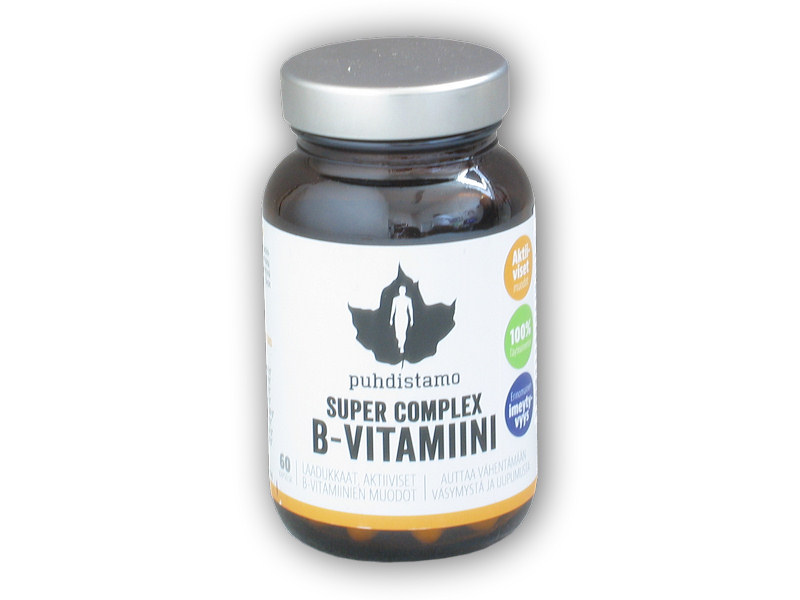 Puhdistamo Super Complex B-Vitamiini 60 kapslí + šťavnatá tyčinka ZDARMA + DÁREK ZDARMA
