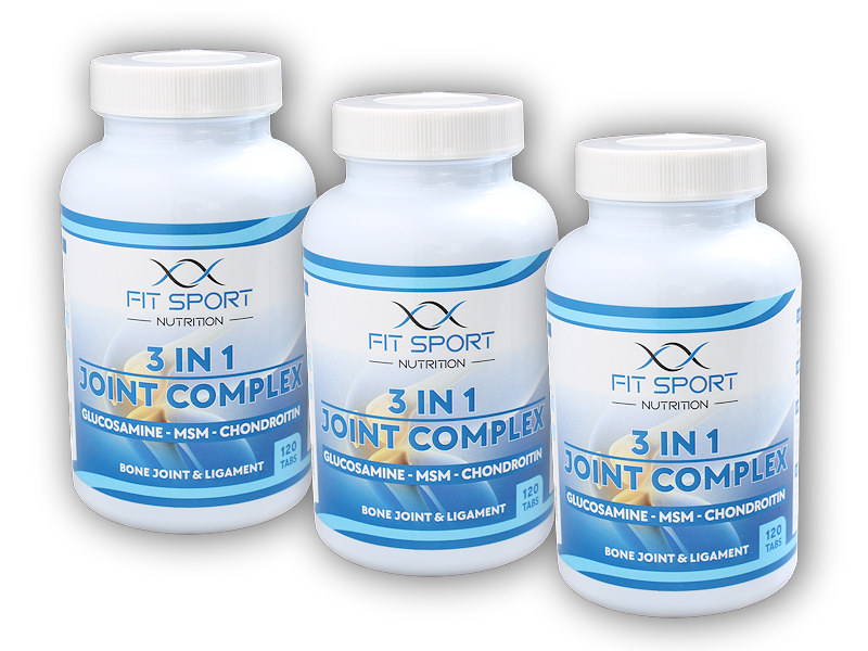 FitSport Nutrition 3x 3 in 1 Joint Complex 120 tablet + šťavnatá tyčinka ZDARMA + DÁREK ZDARMA