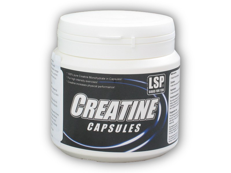 LSP Nutrition Creatine caps 250 kapslí + šťavnatá tyčinka ZDARMA + DÁREK ZDARMA