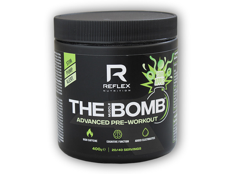 Reflex Nutrition The Muscle BOMB 400g + šťavnatá tyčinka ZDARMA Varianta: sour apple + DÁREK ZDARMA