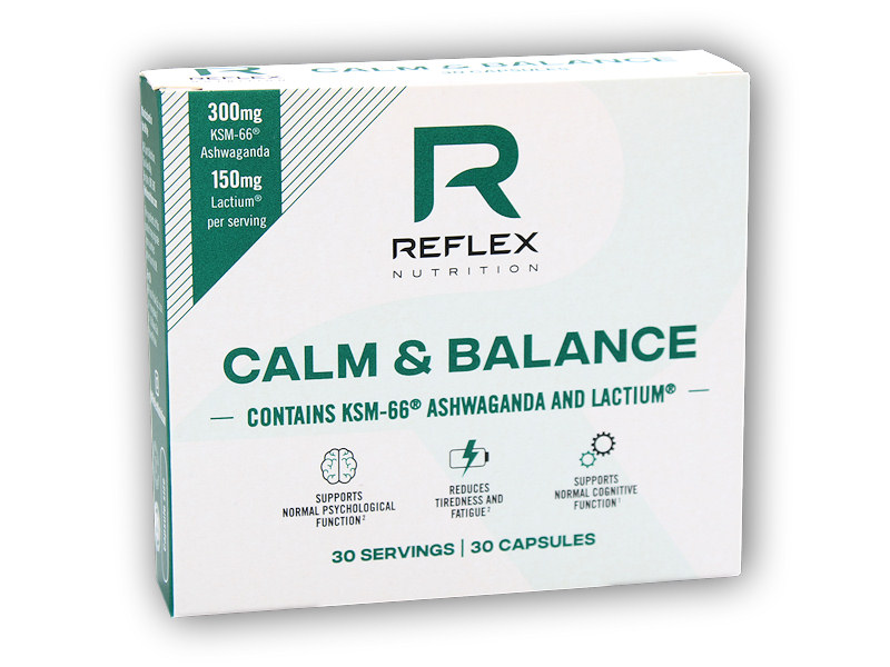 Reflex Nutrition Calm & Balance 30 kapslí + šťavnatá tyčinka ZDARMA + DÁREK ZDARMA