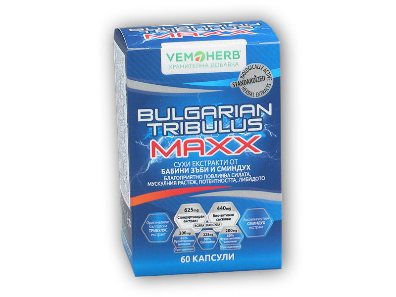 VemoHerb VemoHerb Bulgarian Tribulus Maxx 60cps + šťavnatá tyčinka ZDARMA + DÁREK ZDARMA
