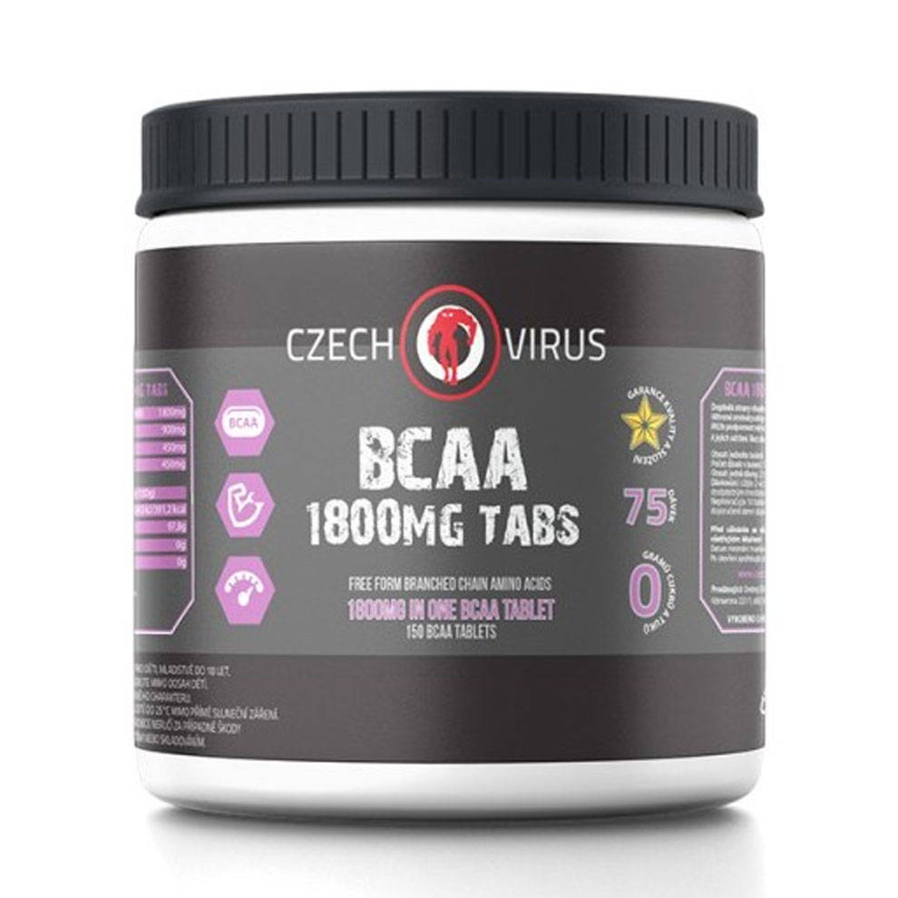 Czech Virus BCAA 1800mg Tabs 150 tablet + šťavnatá tyčinka ZDARMA + DÁREK ZDARMA