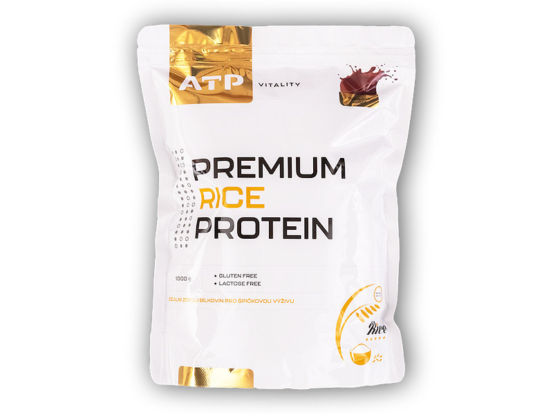 ATP Vitality Premium Rice Protein 1000g + šťavnatá tyčinka ZDARMA Varianta: čokoláda-nugát + DÁREK ZDARMA