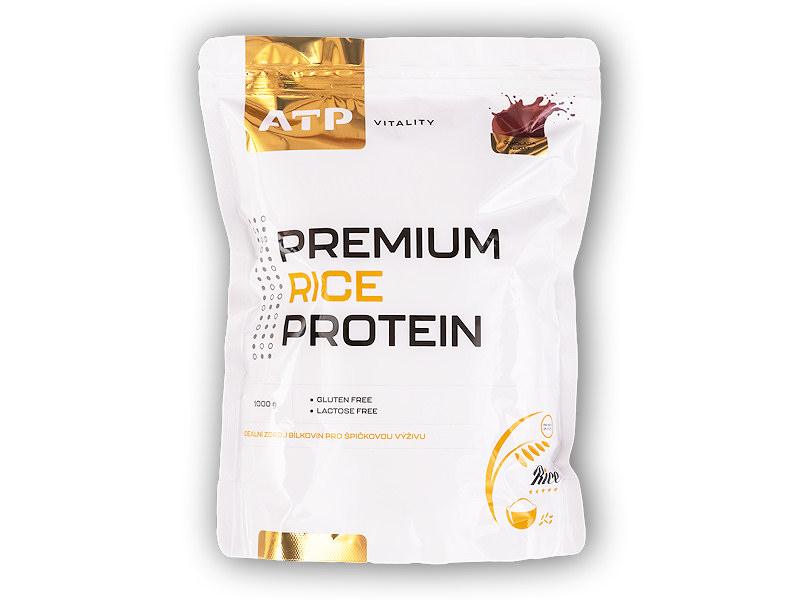 ATP Vitality Premium Rice Protein 1000g + šťavnatá tyčinka ZDARMA Varianta: slaný karamel + DÁREK ZDARMA