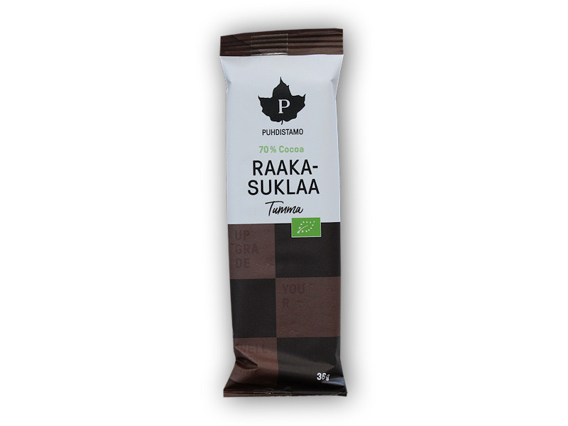 Puhdistamo RAW Čokoláda BIO hořká 70% kakaa (Tumma) 36g + DÁREK ZDARMA