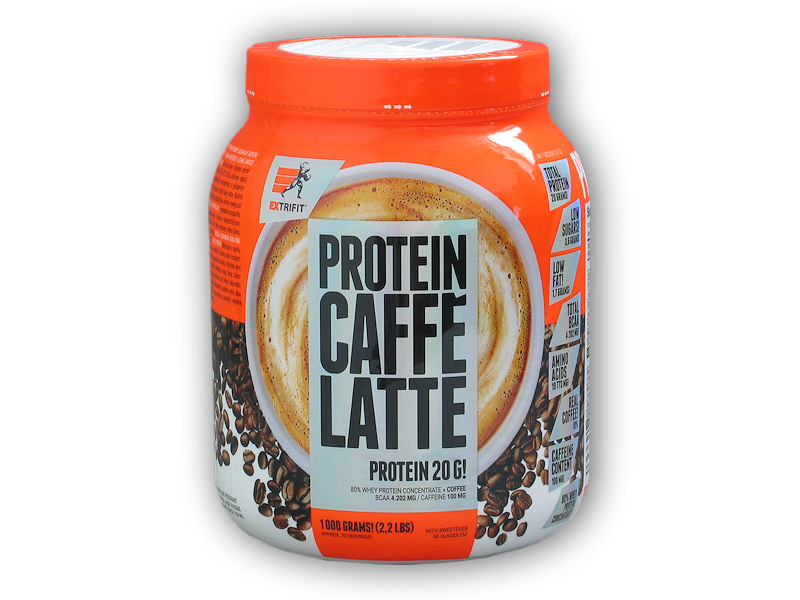 Extrifit Protein Caffé Latte 80 1000g + šťavnatá tyčinka ZDARMA Varianta: caffe latte + DÁREK ZDARMA