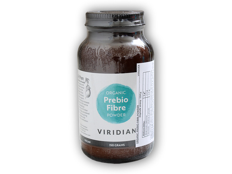 Viridian Organic Prebio Fibre Powder 150g + šťavnatá tyčinka ZDARMA + DÁREK ZDARMA
