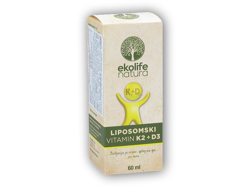 Ekolife Natura Liposomal Vitamin K2+D3 60ml + šťavnatá tyčinka ZDARMA + DÁREK ZDARMA