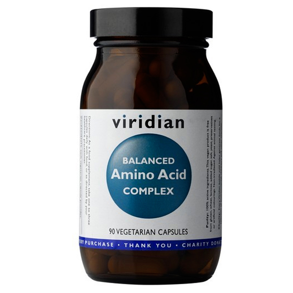 Viridian Balanced Amino Acid Complex 90 kapslí + šťavnatá tyčinka ZDARMA + DÁREK ZDARMA