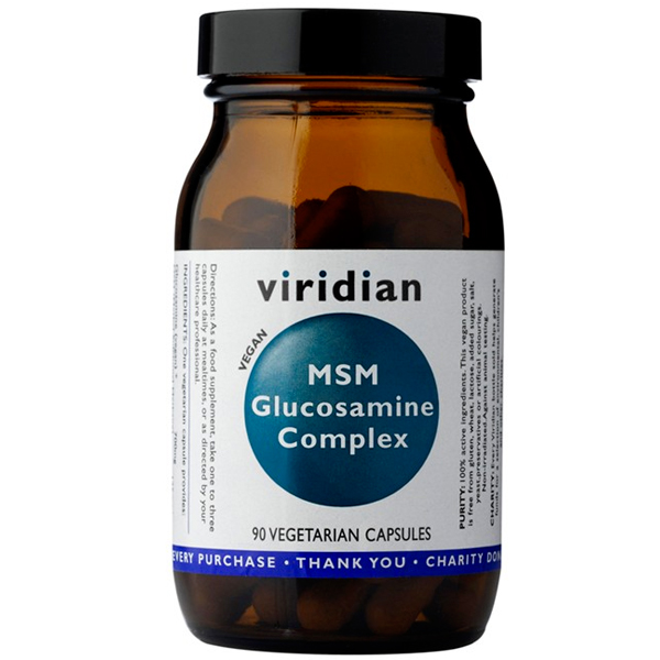 Viridian MSM Glucosamine Complex 90 kapslí + šťavnatá tyčinka ZDARMA + DÁREK ZDARMA